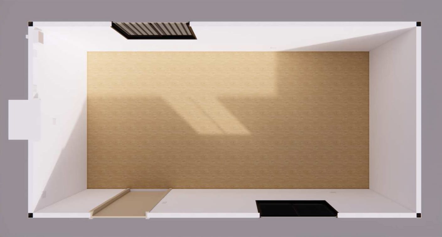 Small open plan modular office