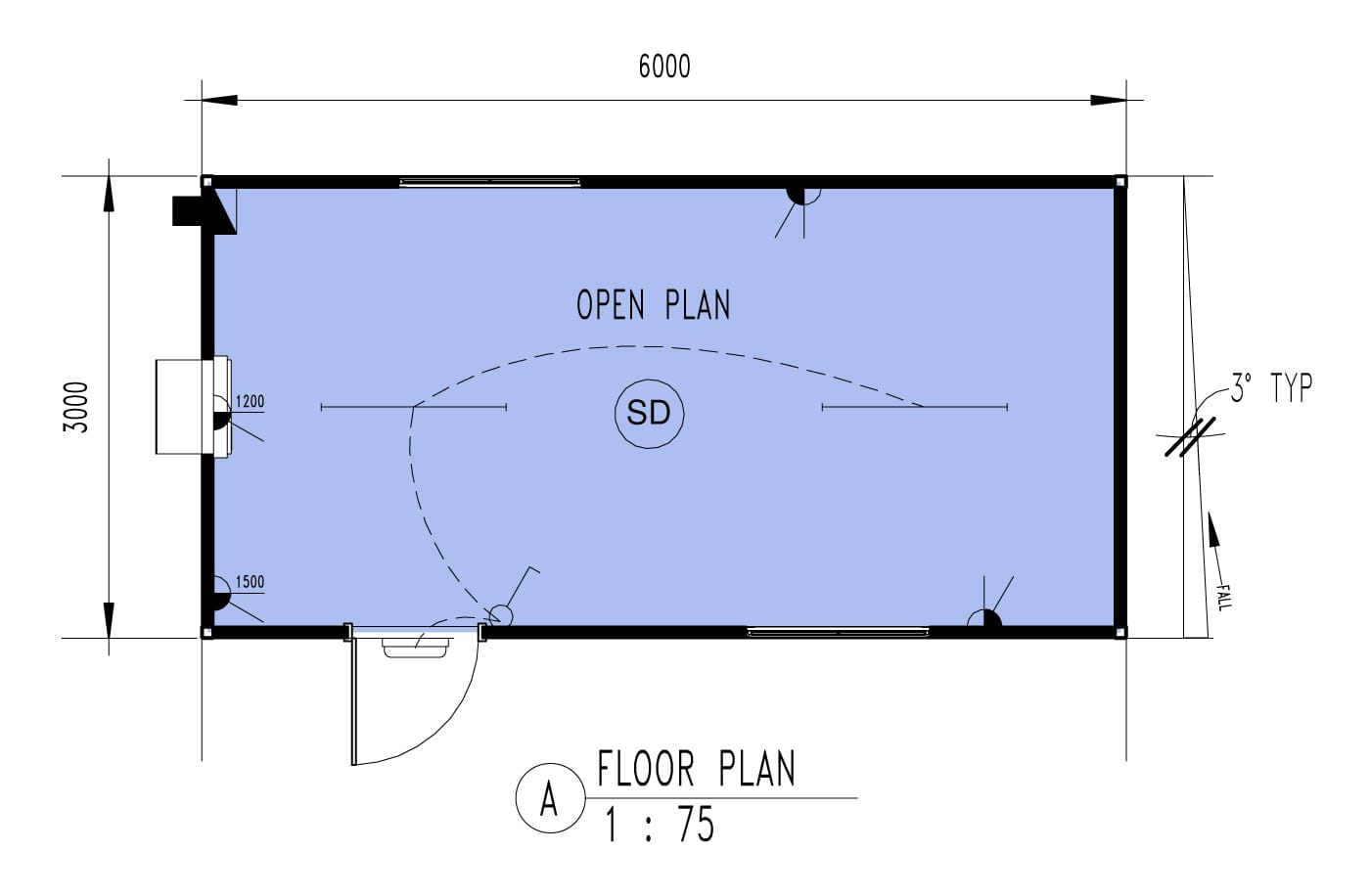 Open Plan Small Office floor plan