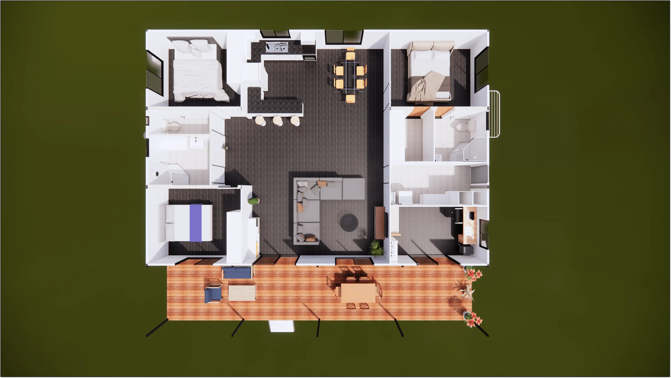 The Finnis modular home, floor plan