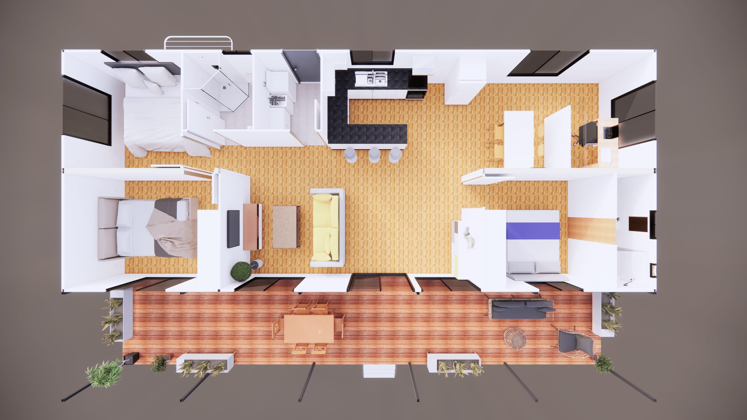 The Roper modular home, floor plan