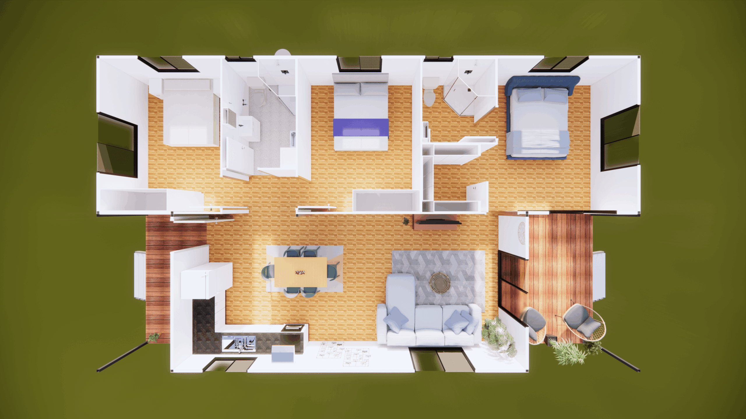 The Barkly modular home, floor plan