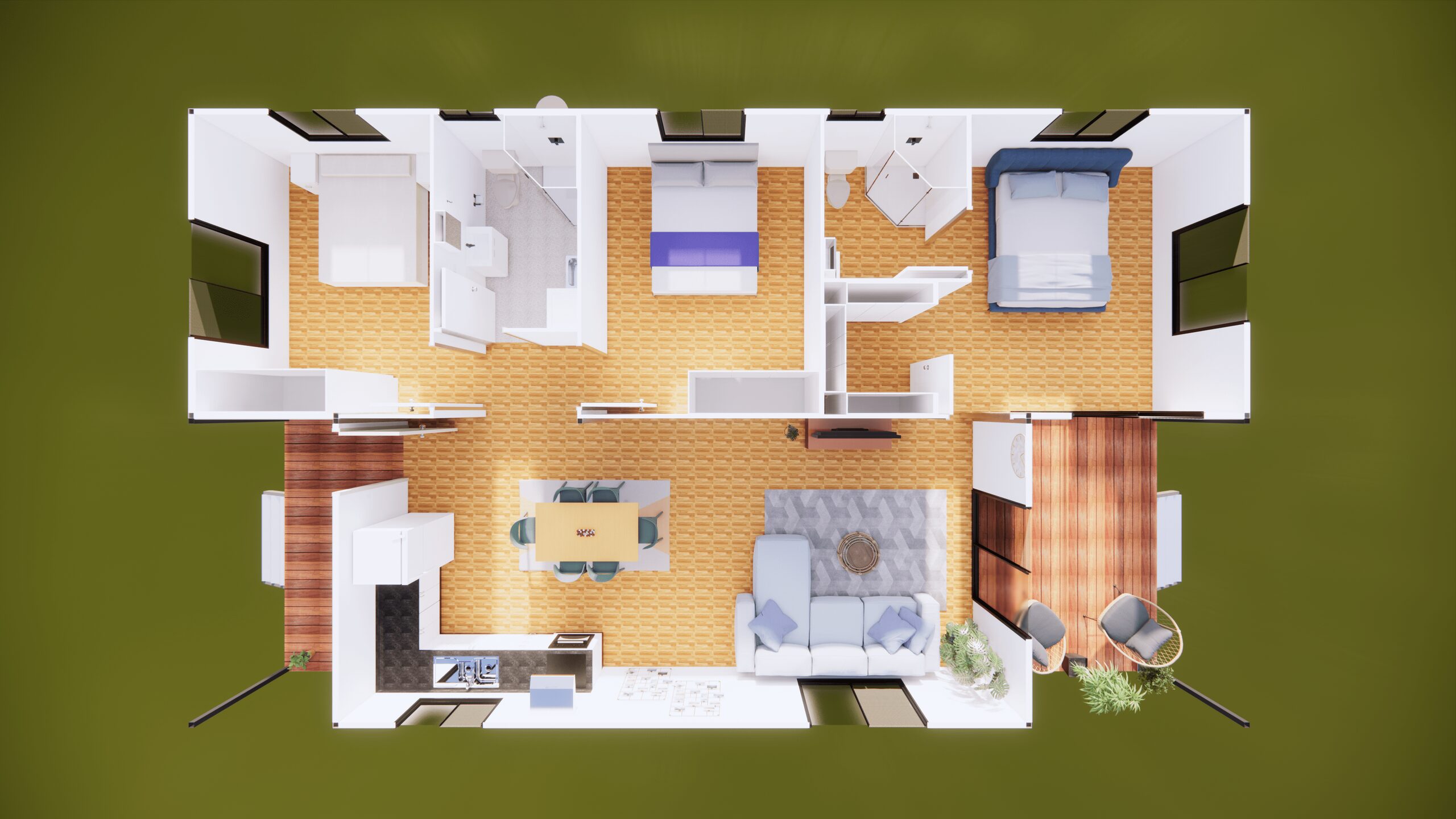 The Waratah modular home, floor plan