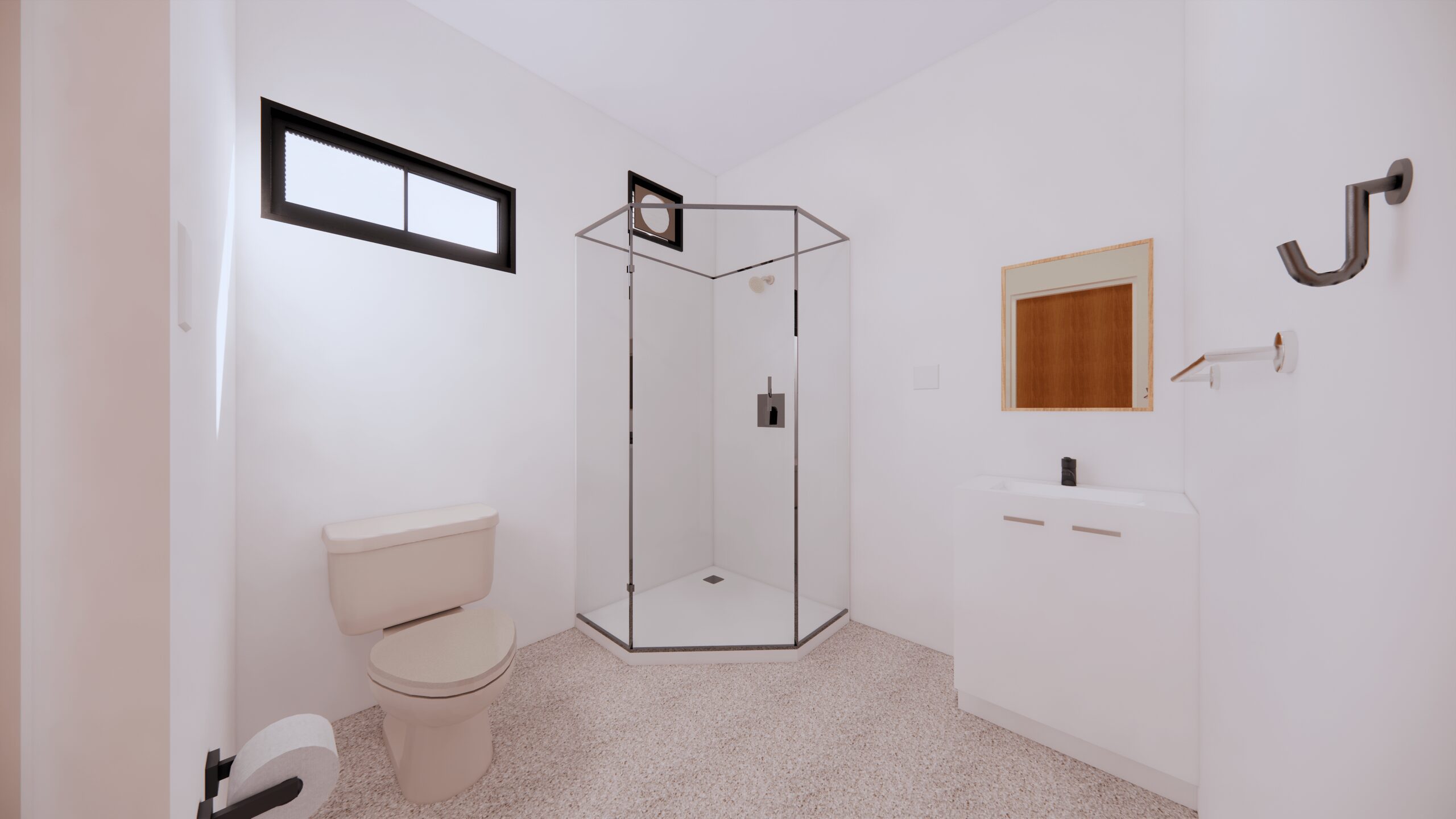 The Finnis modular home, bathroom