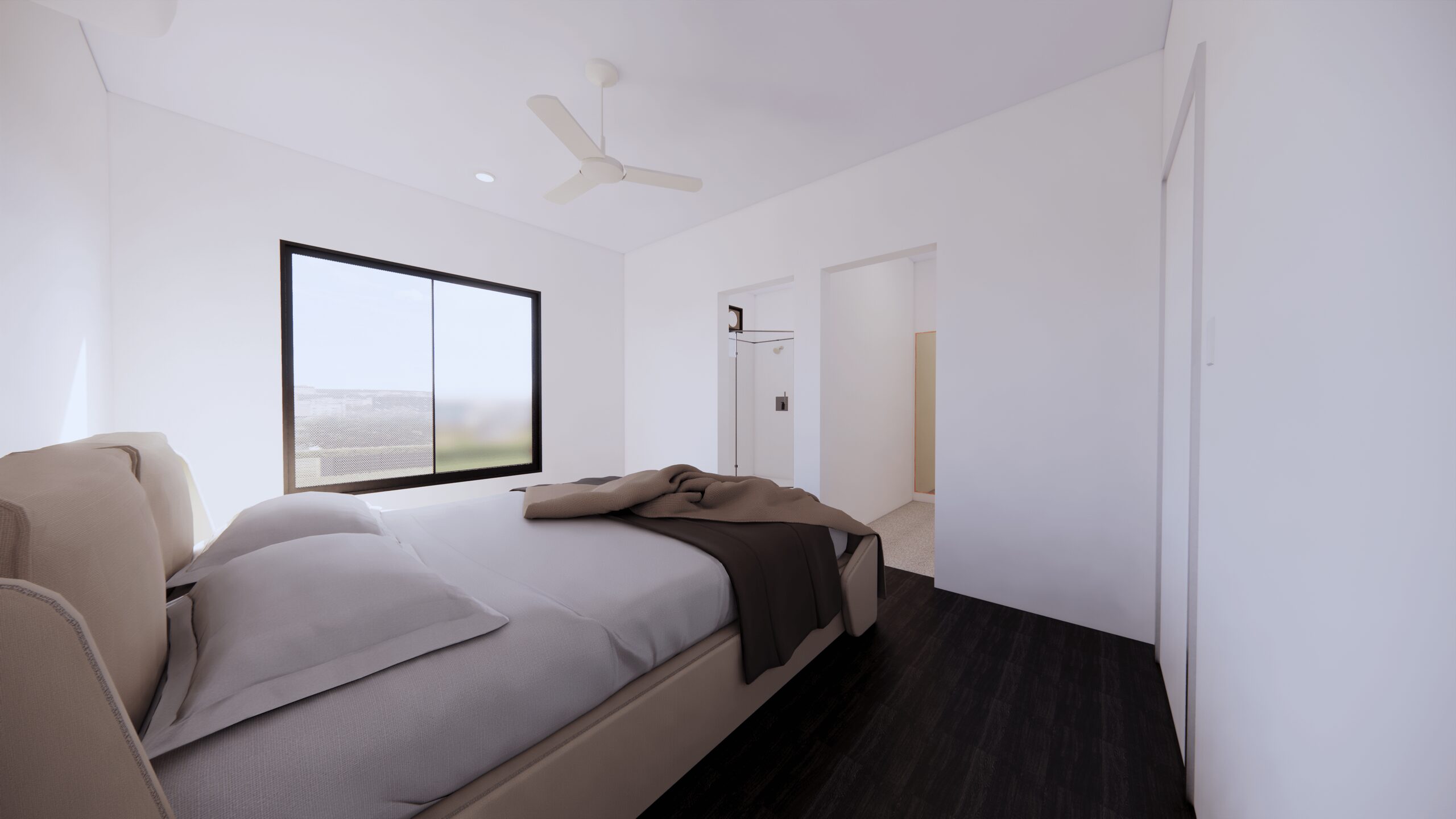 The Finnis modular home, bedroom