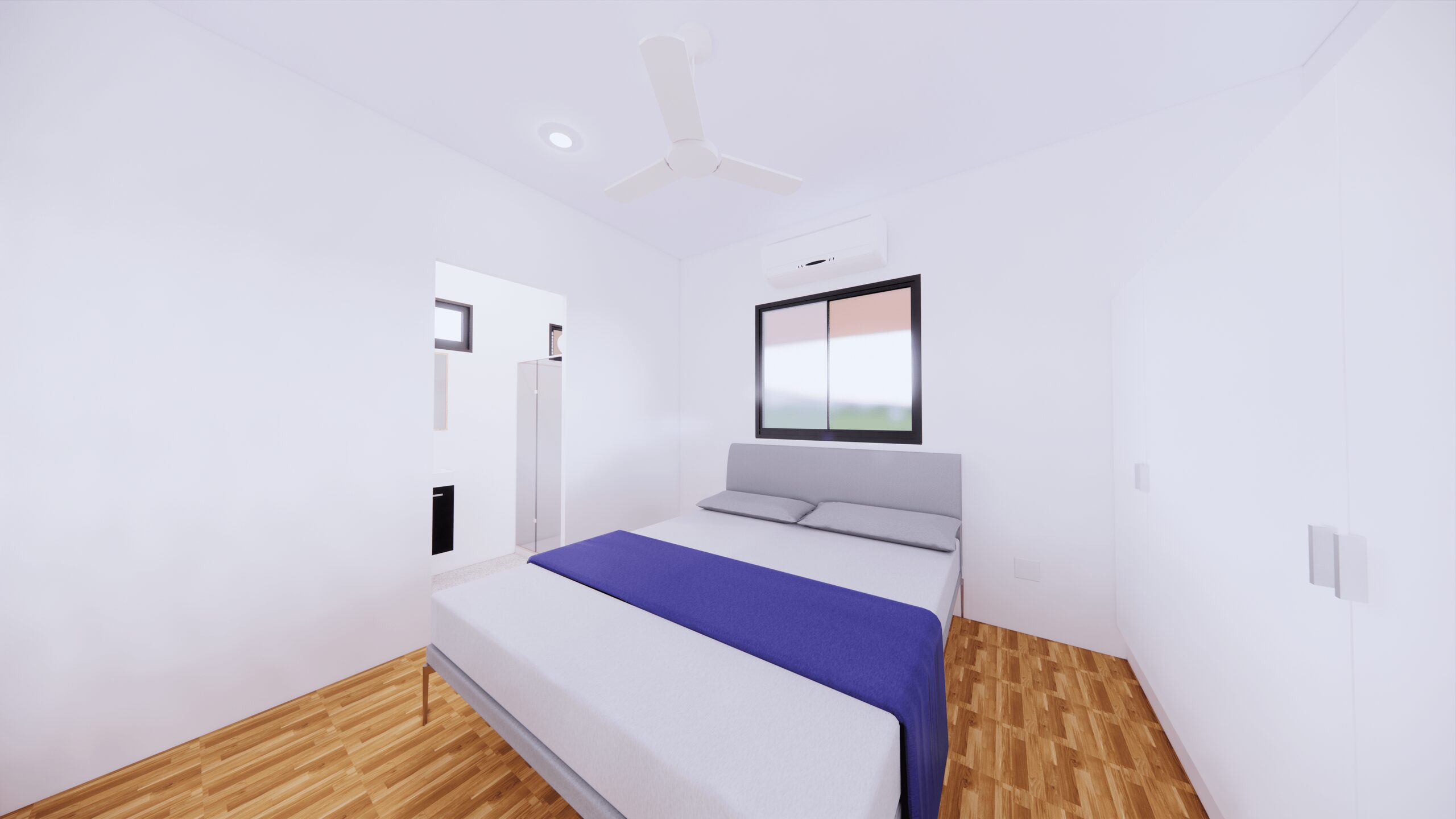 The Roper modular home, bedroom