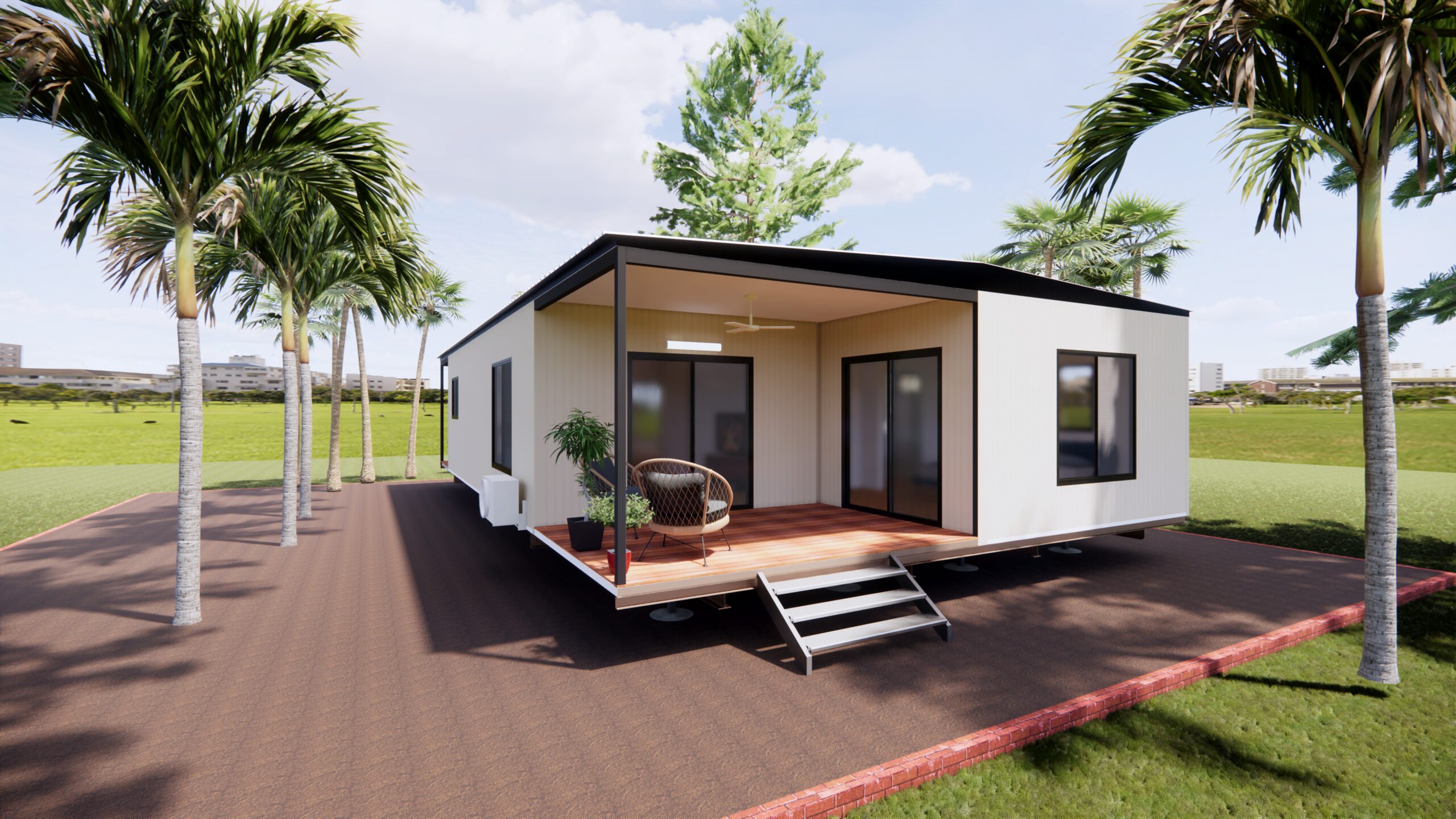 The Barkly modular home, front non cladding