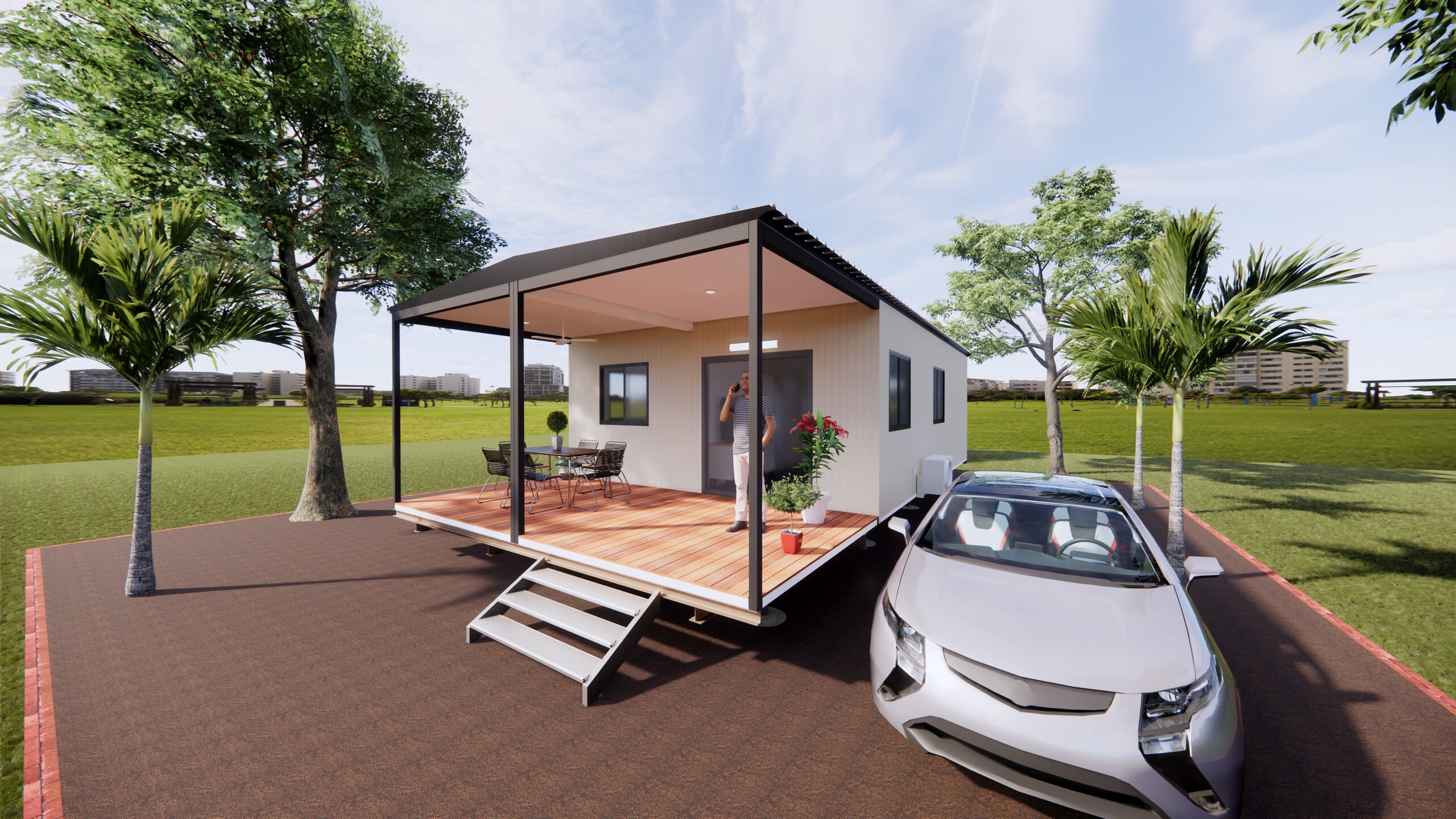 The Waratah modular home, front non cladding