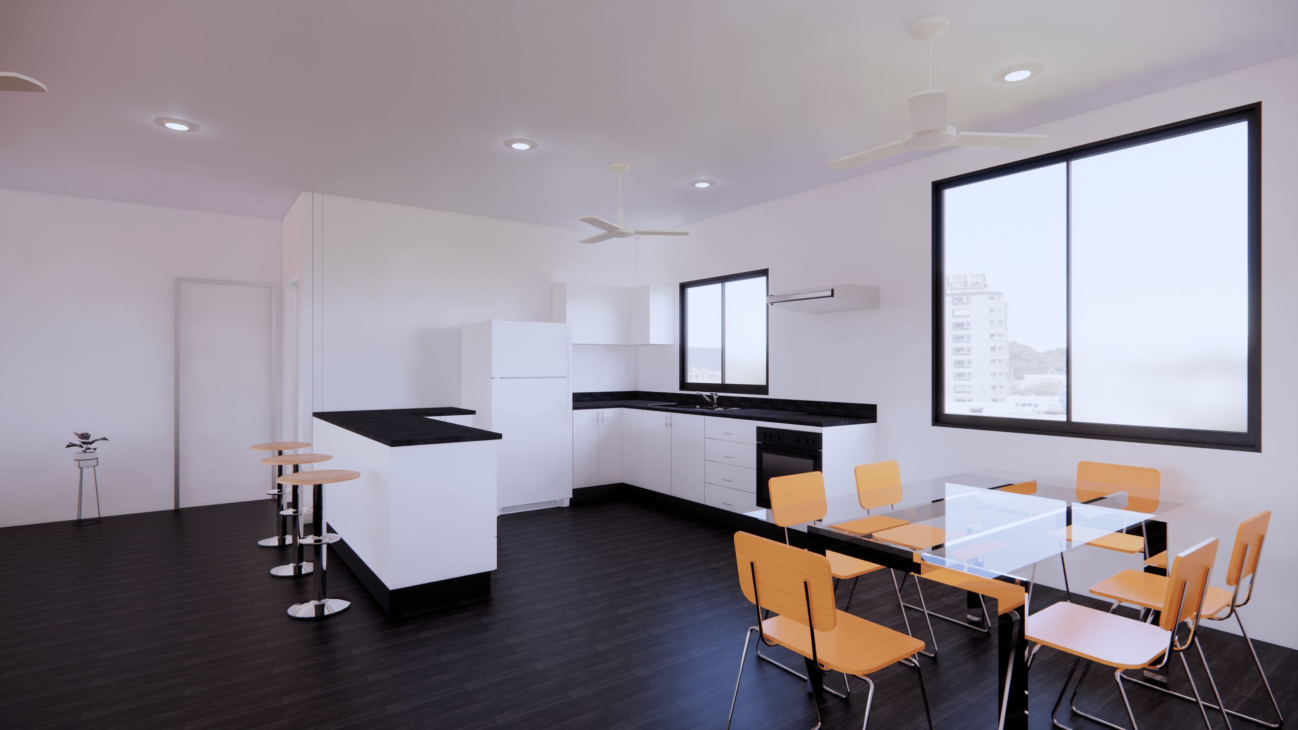 The Finnis modular home, kitchen