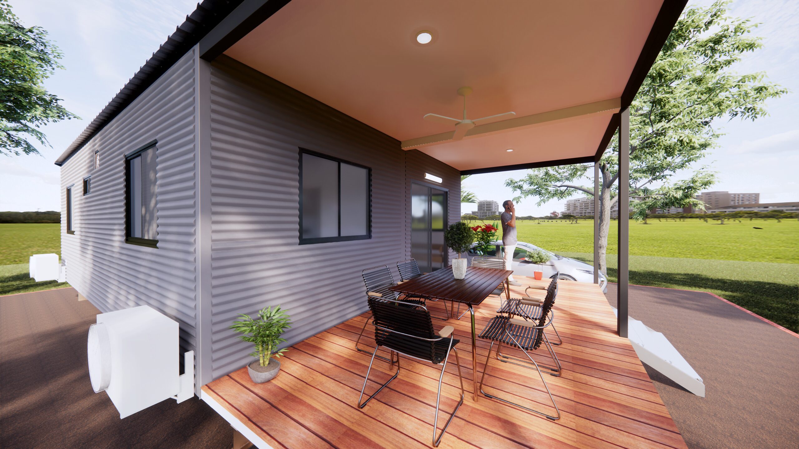 The Waratah modular home, verandah