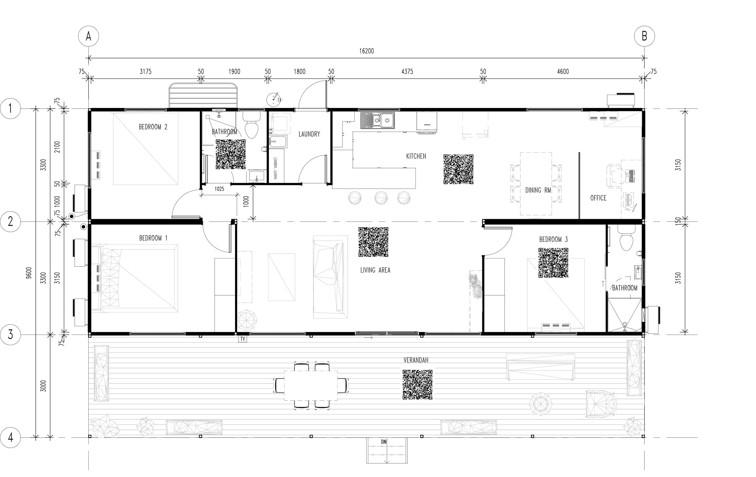 The Roper modular home floor plan