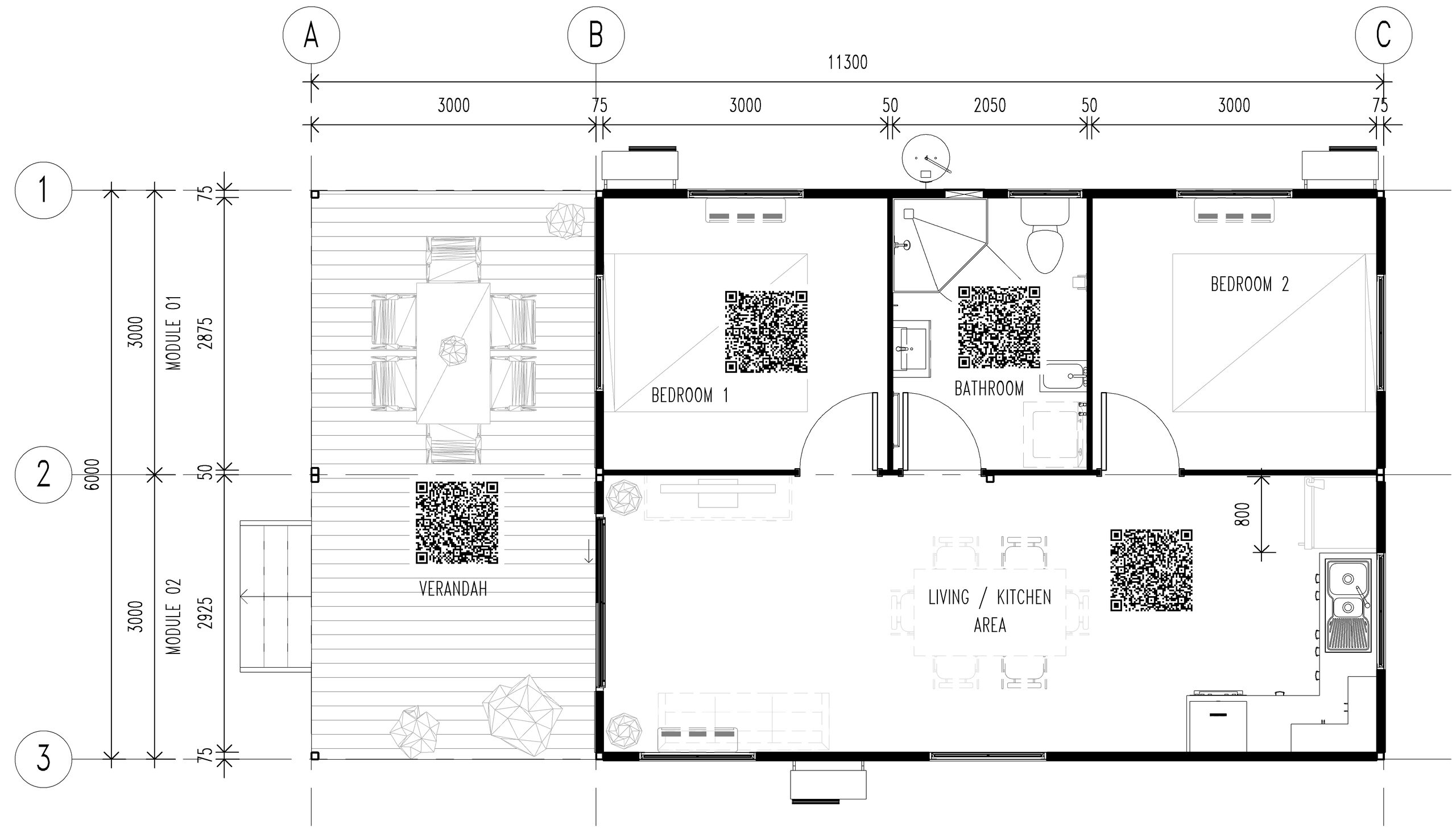 The Waratah modular home floor plan