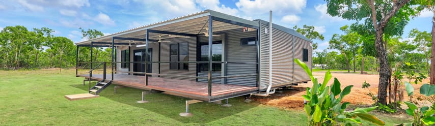 The Acacia three bedroom modular home, front exterior view