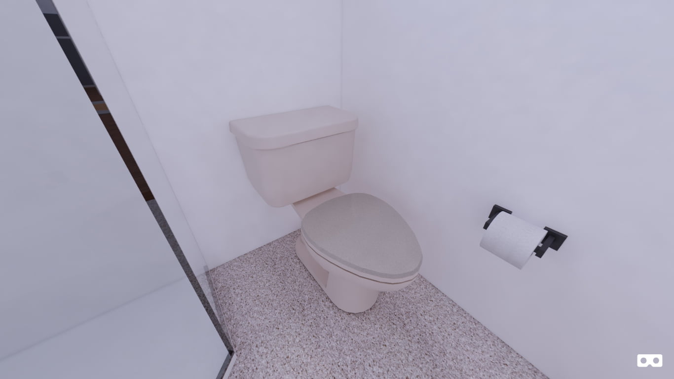 360 degree panoramic view of the bathroom in The Kimberley modular home