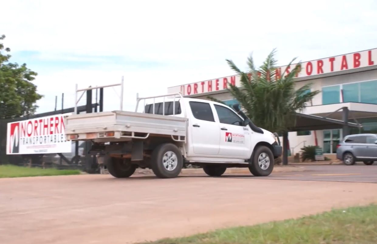 Gate entrance to the Northern Transportables Darwin premises