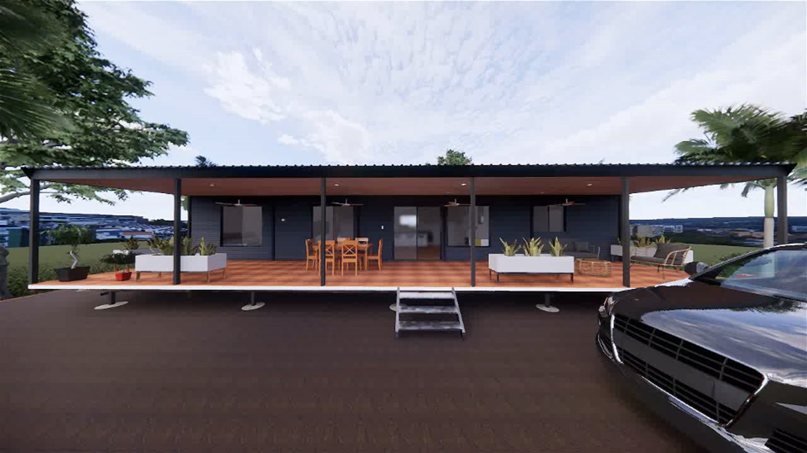 The Roper modular home, exterior view