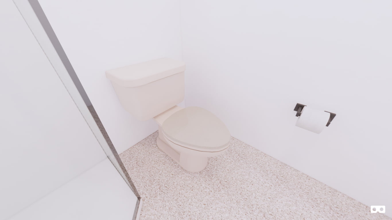 360 degree panoramic view of the bathroom in The Roper modular home