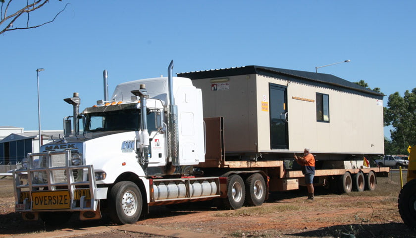 Completed transportable buildings on site